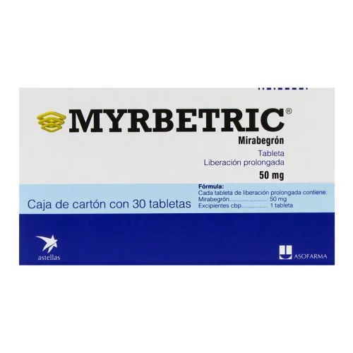 Comprar Myrbetric 50 Mg Con 30 Tabletas