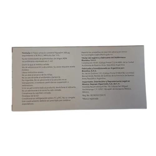 Neutromax 300 Mcg/Ml Solución Inyectable Con 1 Ámpula