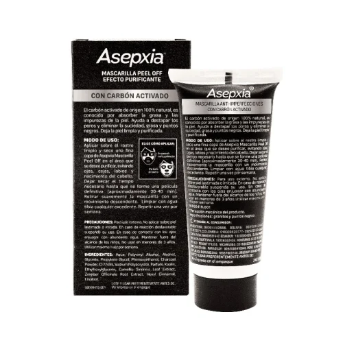 Asepxia Carbón Detox Mascarilla Purificante Con 30 G