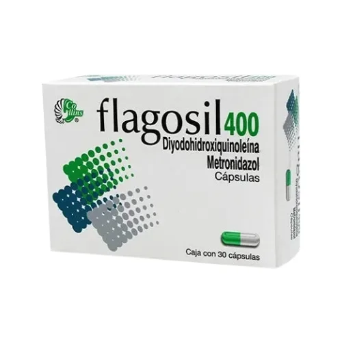 Flagosil Diyodohidroxiqunolina Metronidazol 400 200/400Mg Con 30 Cápsulas 