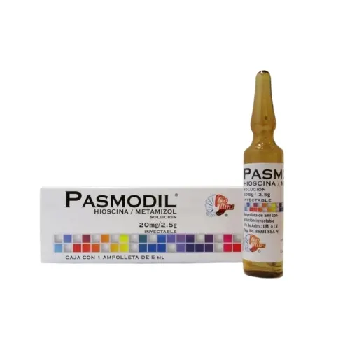 Pasmodil 20/2.5 Mg Solución Inyectable Con 1 Ampolleta