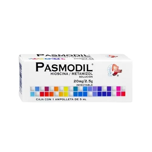 Pasmodil 20/2.5 Mg Solución Inyectable Con 1 Ampolleta