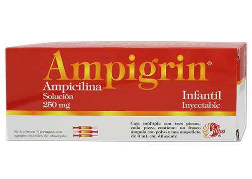 Comprar Ampigrin Infantil 250 Mg Solución Con 1 Frásco Ámpula Y 3 Jeringas