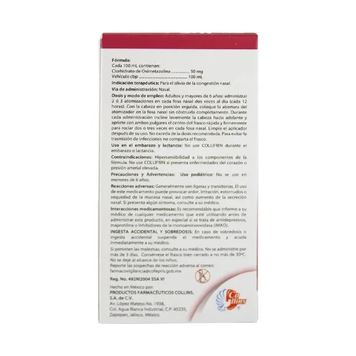 Collifrin 0.05% Solución Nasal 20 Ml