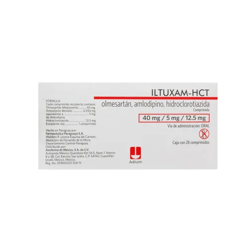 Iltuxam Hct 5/12.5/40 Mg Con 28 Comprimidos