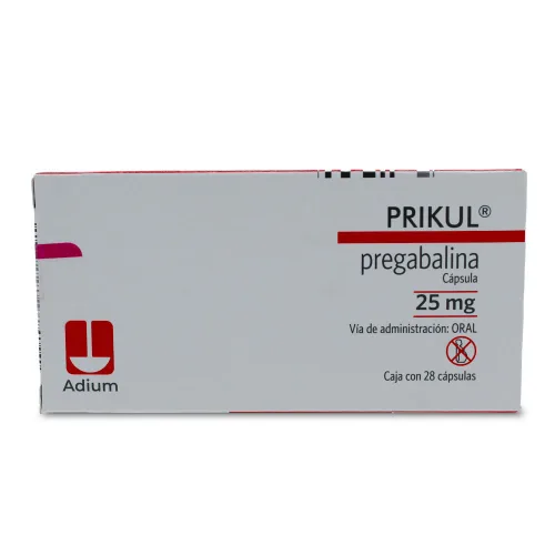 Prikul 25 Mg Con 28 Cápsulas