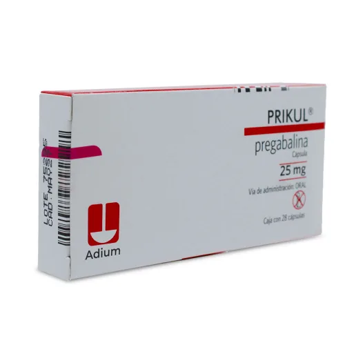 Prikul 25 Mg Con 28 Cápsulas