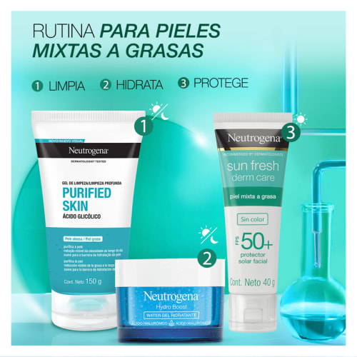 Comprar Neutrogena Sun Fresh Protector Solar Facial Piel Mixta A Grasa Sin Color Fps50 Con 40 G