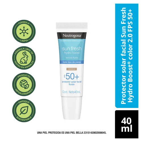 Neutrogena Protector Solar Sun Fresh Color Fps50 Con 40 Ml