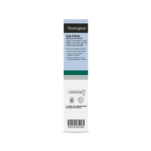 Neutrogena Protector Solar Sun Fresh Oil Control Sin Color Fps 50+ Con 40 Ml