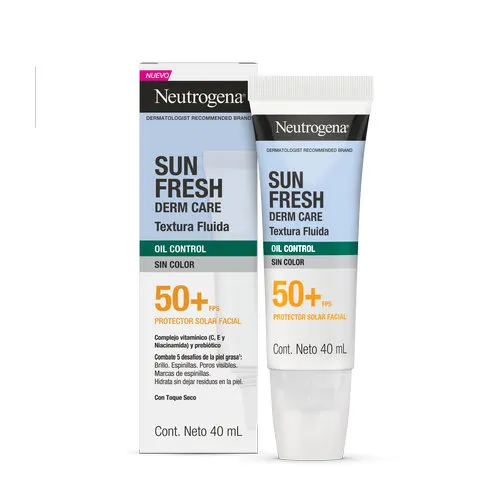 Neutrogena Protector Solar Sun Fresh Oil Control Sin Color Fps 50+ Con 40 Ml
