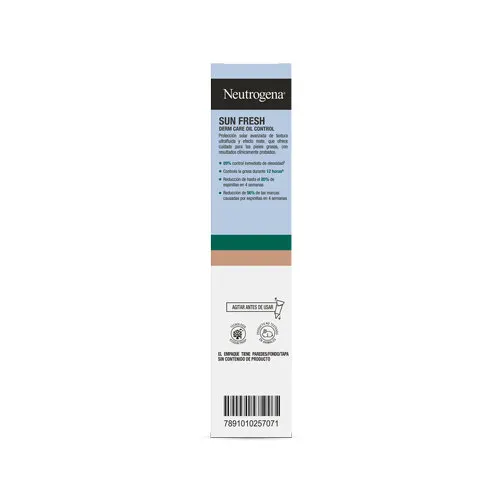 Neutrogena Protector Solar Sun Fresh Oil Control Color Fps 50+ Con 40 Ml