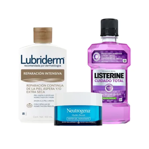 Rutina Cuidado Diario Kenvue – Neutrogena + Lubriderm + Listerine