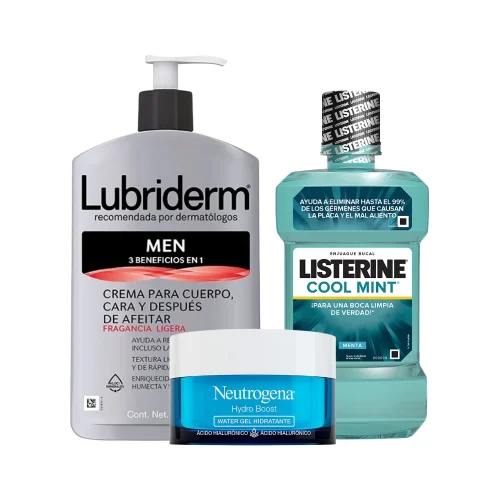 Rutina Fresh Care Hombre Kenvue – Neutrogena + Lubriderm + Listerine