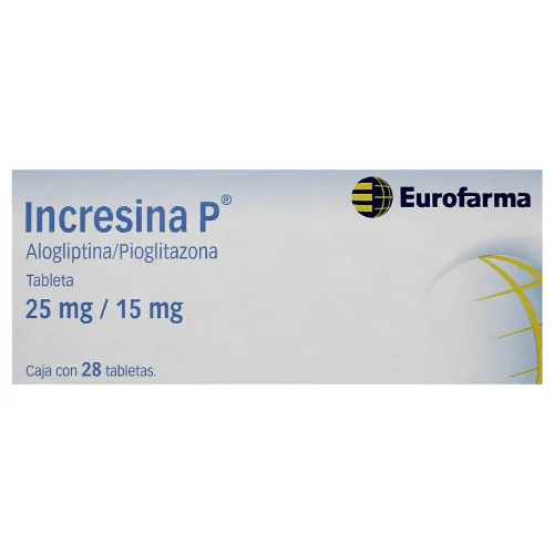 Incresina P Alogliptina Metformina 25 Mg / 15 Mg Con 28 Tabletas