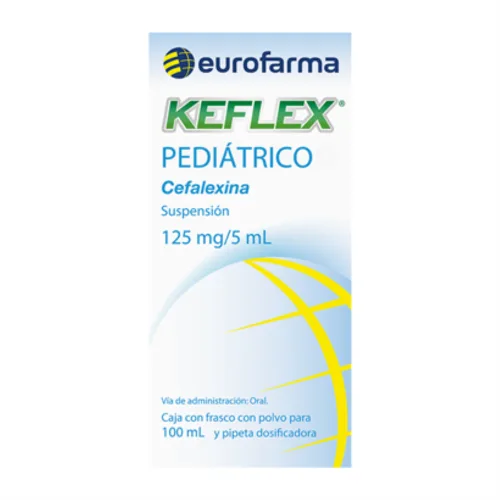 Keflex Cefalexina 125 Mg/5 Ml Suspensión Pediátrica Con 100 Ml