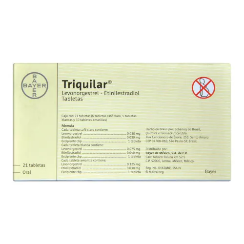 Comprar Triquilar etinilestradiol,levonorgestrel 21 tabletas 3002