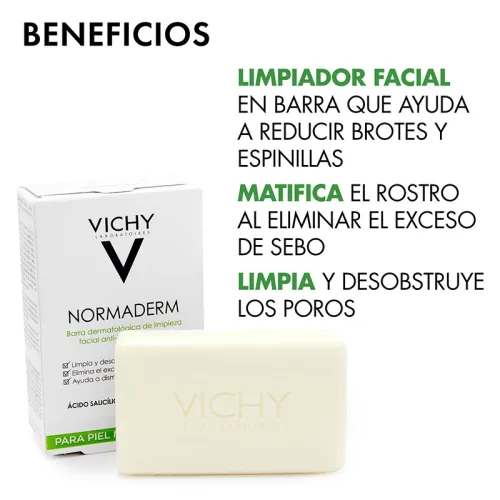 Comprar Vichy Normaderm Barra Dermatológica De Limpieza Anti-Imperfecciones 70G