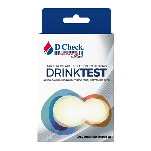 D-Check Tarjeta Para Detección De Adulteración En Bebidas Con 2 Piezas
