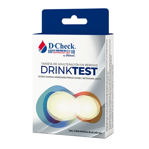 D-Check Tarjeta Para Detección De Adulteración En Bebidas Con 2 Piezas