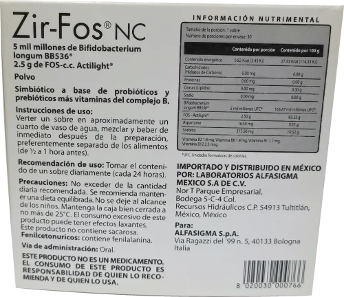 Comprar Zir-Fos Nc Polvo Con 30 Sobres