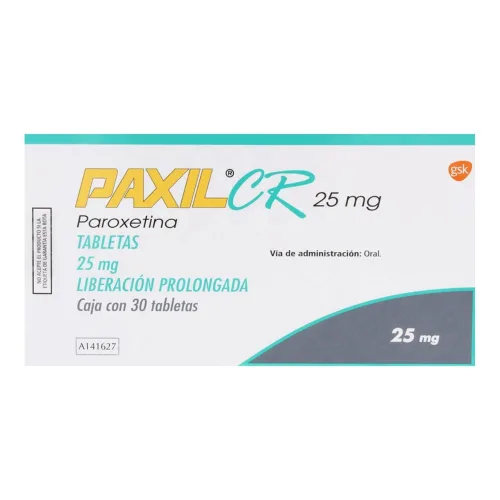 Comprar Paxil Cr 25 Mg Con 30 Tabletas