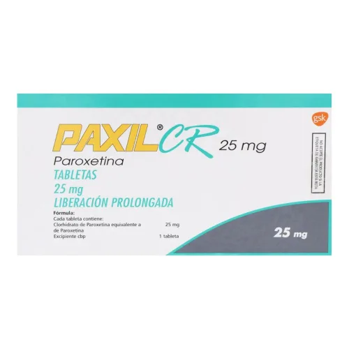 Comprar Paxil Cr 25 Mg Con 30 Tabletas