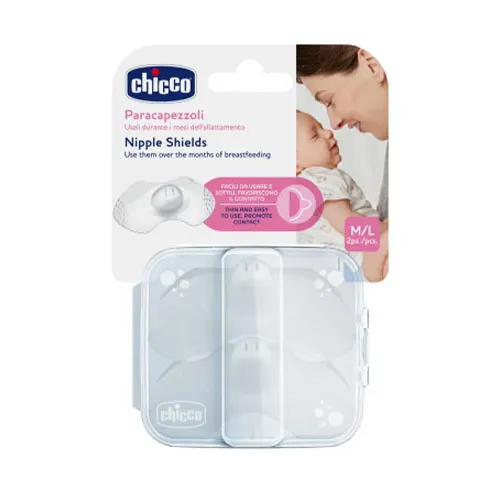 Chicco Protector Grande Para Pezón De Silicón Con 2 Piezas