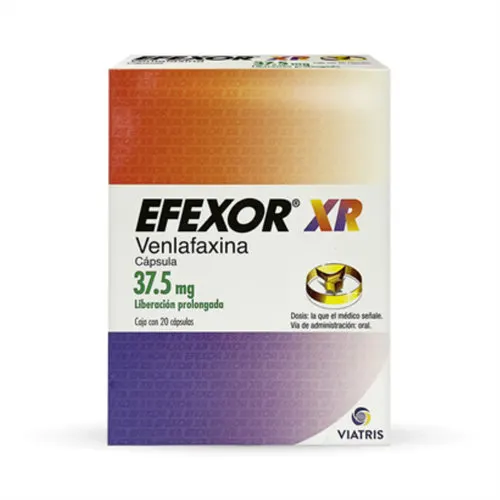 Efexor Xr 37.5 Mg Con 20 Cápsulas De Liberación Prolongada