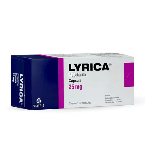 Lyrica 25 Mg Con 28 Cápsulas