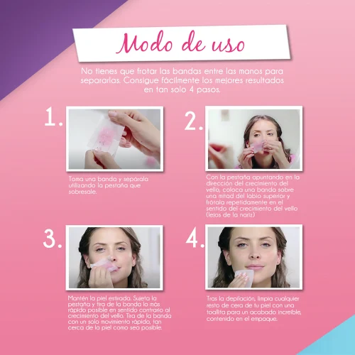 Comprar Veet Easy El Bandas De Cera Depilatoria Facial Con 20 Piezas