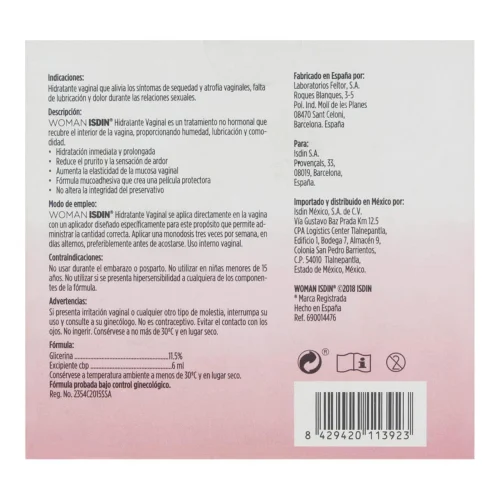 Isdin Woman Gel Hidratante Vaginal Con 12 Aplicadores