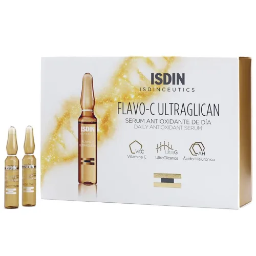 Comprar Isdin Flavo-C Ultraglican Serum Antioxidante De Día Con 10 Ampolletas 2Ml