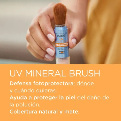 Isdin Uv Mineral Brush Fotoprotector Spf 50 Con 2 G