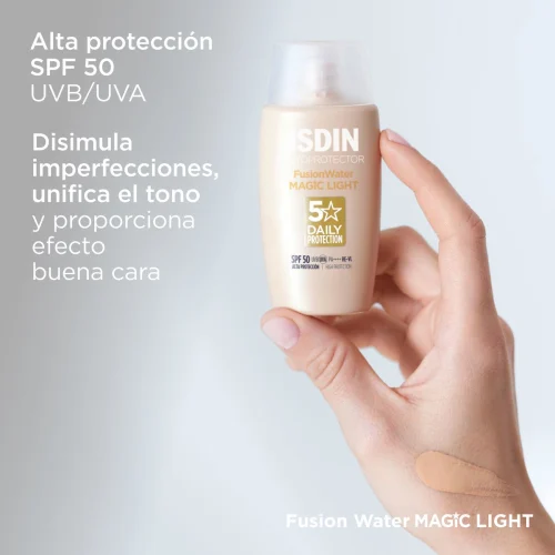 Isdin Fusion Water Color Fotoprotector Facial Fps50+ Tono Light 50 Ml