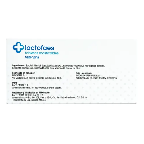 Comprar Lactofaes 20 Tabletas Masticables