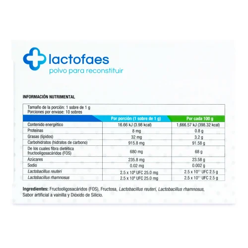 Lactofaes con 10 Sobres