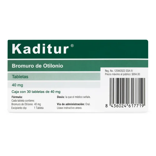 Comprar Kaditur 40 Mg Con 30 Tabletas