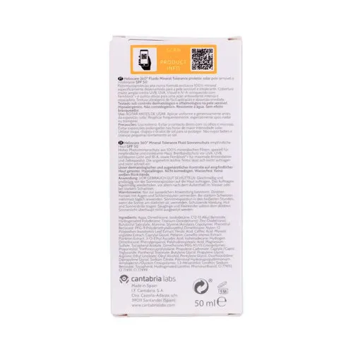 Heliocare 360° Mineral Tolerance Fluid Protector Solar Spf50 Con 50 Ml