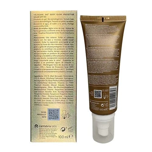 Heliocare 360 Body Glow Protector Solar Fps 50 Con 100 Ml