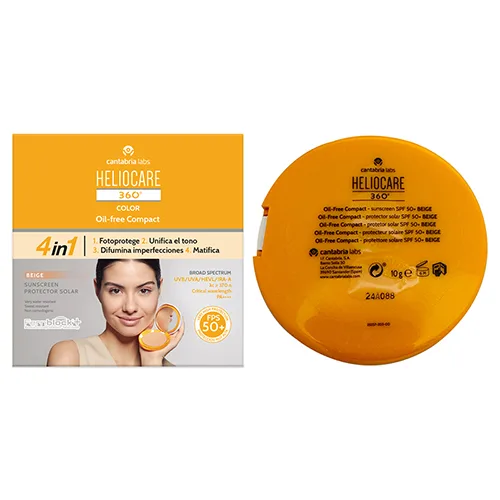 Heliocare 360 Color Compact Oil Free Beige Con 10 G