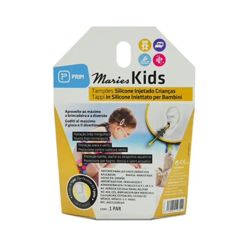 TAPONES OIDOS SILICONA MARIES KIDS 2 UNIDADES CON APLICADOR NIÑO - Farmacia  Macías