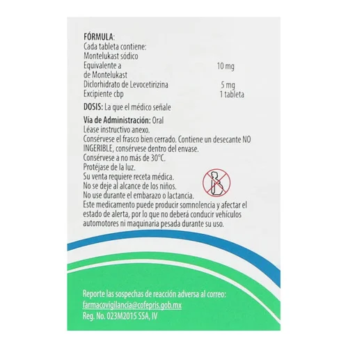 Misdapre Rac 10/5 Mg Con 28 Tabletas