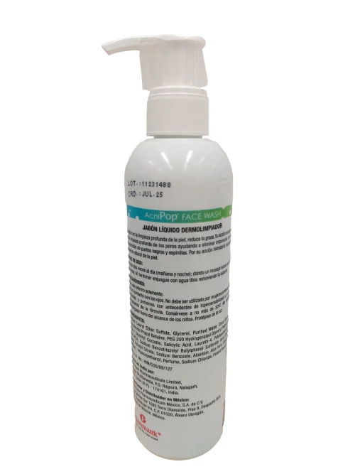Acnipop Face Wash Ácido Salicílico Con 200 Ml