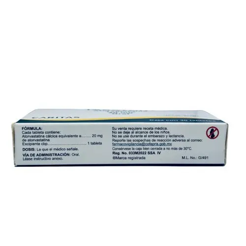 Tasator 20 Mg Con 30 Tabletas