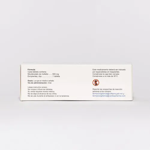 Mmf Cord 500 Mg Con 50 Cápsulas