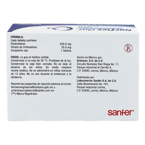 Norflex Plus 450/35 Mg Con 50 Tabletas