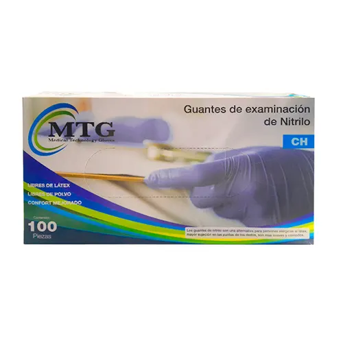 Guante No Estéril De Nitrilo Talla Mediano Con 100 Piezas