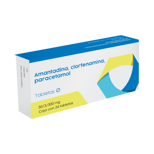 Amantadina, Clorfenamina, Paracetamol 50/3/500 Mg Con 24 Cápsulas