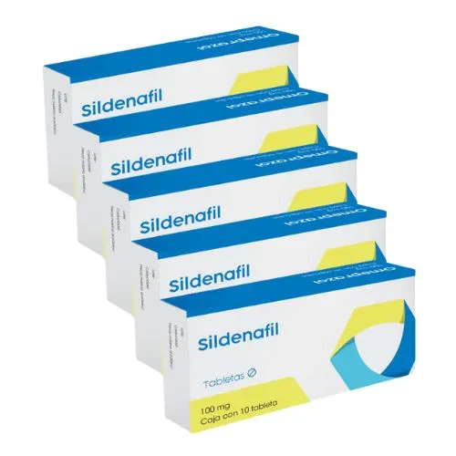 Comprar Sildenafil 100 Mg Con 10 Tabletas Pack 4 + 1 Caja Gratis